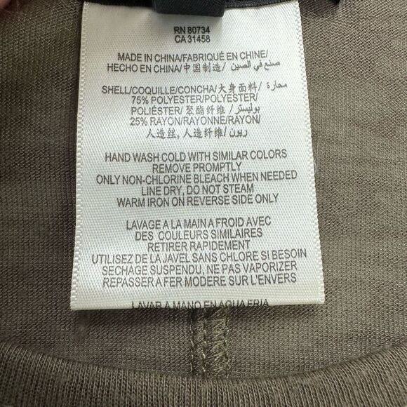 BCBGMAXAZRIA olive green caftan style top size M - Picture 6 of 7